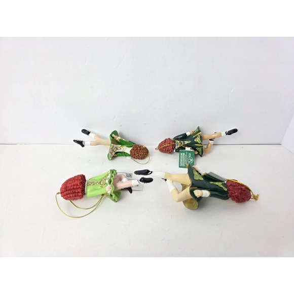 Kurt Adler ornament Christmas St Patrick\'s Day Irish girl dancing lot of 4